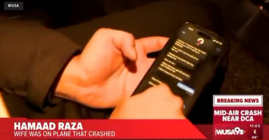 Capture decran 2025 01 30 134824 Un homme dévoile les derniers mots de sa femme avant la tragédie aérienne à Washington