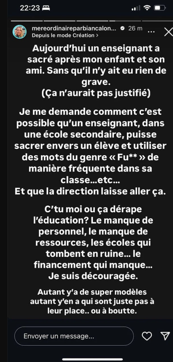 Capture decran 2025 01 31 115948 Un enseignant du Québec partage son avis sincère sur Bianca Longpré, La Mère Ordinaire