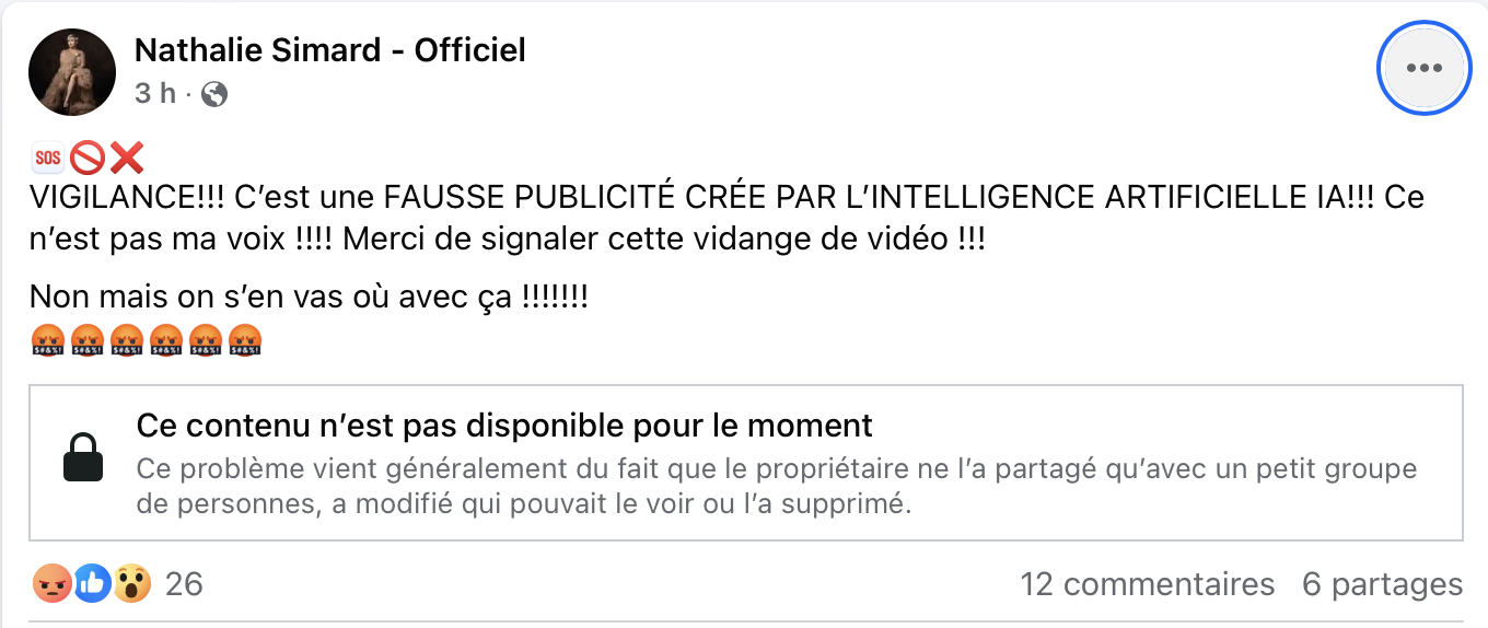 La colère de Nathalie Simard éclate : elle s’exprime sans détour! 2 La colère de Nathalie Simard éclate : elle s’exprime sans détour! Capture decran le 2025 01 15 a 13.59.39 La colère de Nathalie Simard éclate : elle s’exprime sans détour!