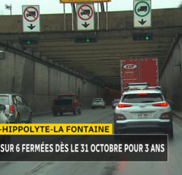 Capture decran 2025 02 05 104539 Fermeture imprévue du tunnel Louis-Hippolyte-La Fontaine ce matin