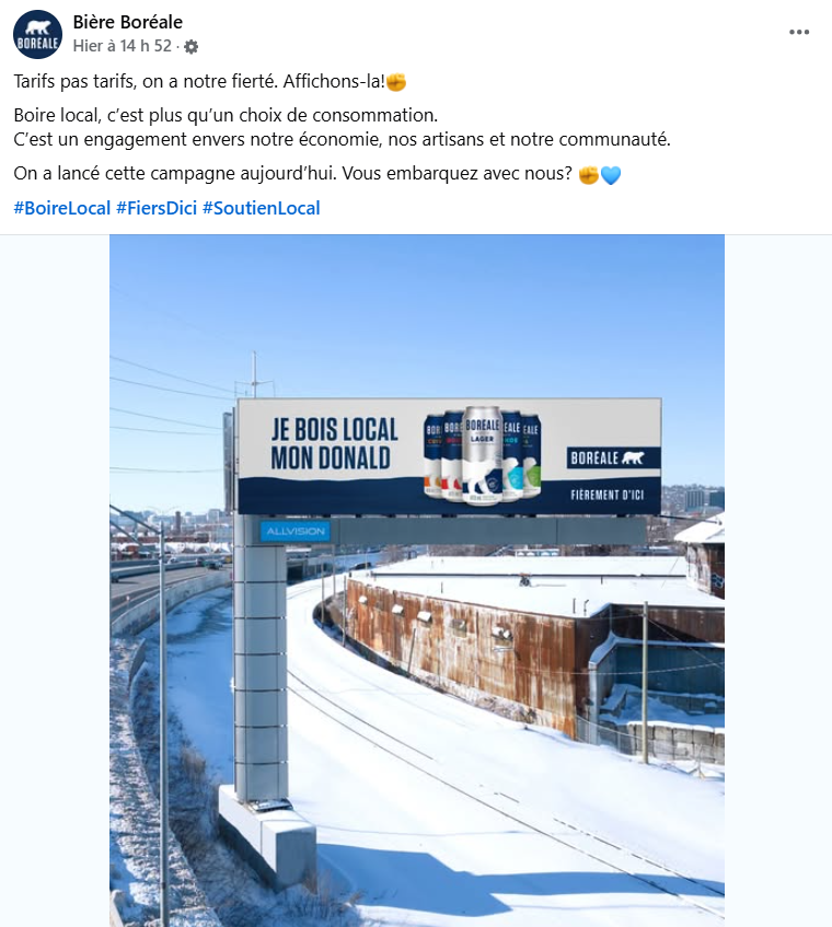 Capture decran 2025 02 07 161823 La Bière Boréale se paie la tête de Donald Trump dans une