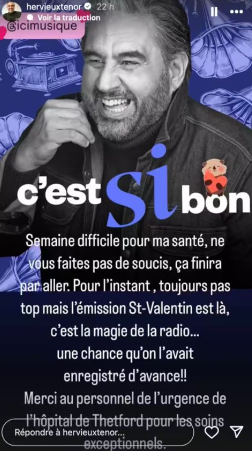 Capture decran 2025 02 17 071723 Marc Hervieux fait le point sur son état de santé