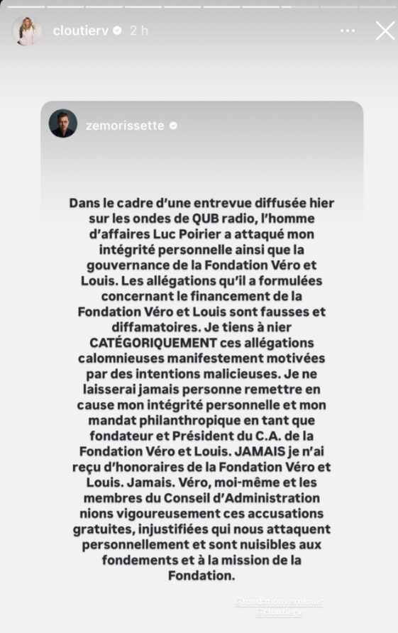 Véronique Cloutier et Louis Morissette réagissent fermement après les accusations de Luc Poirier 2 Véronique Cloutier et Louis Morissette réagissent fermement après les accusations de Luc Poirier Capture decran 2025 02 28 191241 Véronique Cloutier et Louis Morissette réagissent fermement après les accusations de Luc Poirier