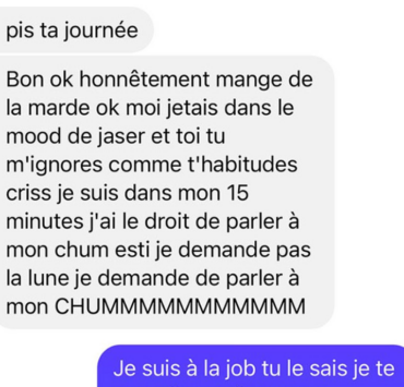 Un homme au Québec révèle son astuce géniale pour gérer la colère explosive de sa blonde 3 Un homme au Québec révèle son astuce géniale pour gérer la colère explosive de sa blonde Capture decran 2025 03 25 131329 Un homme au Québec révèle son astuce géniale pour gérer la colère explosive de sa blonde