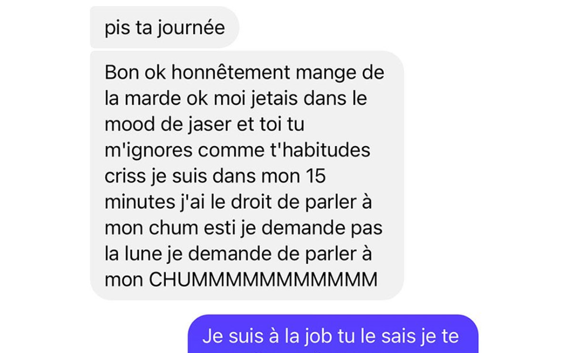 Un homme au Québec révèle son astuce géniale pour gérer la colère explosive de sa blonde 1 Un homme au Québec révèle son astuce géniale pour gérer la colère explosive de sa blonde Capture decran 2025 03 25 131329 Un homme au Québec révèle son astuce géniale pour gérer la colère explosive de sa blonde