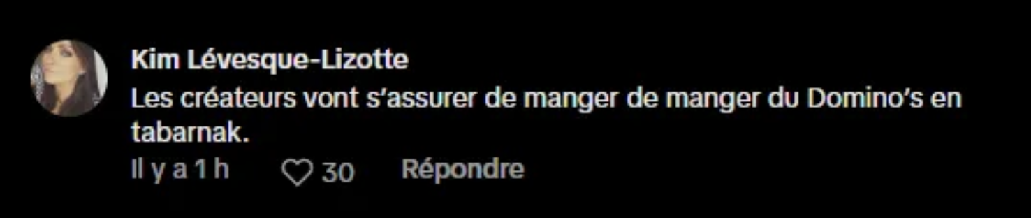 Capture decran le 2025 03 04 a 16.42.12 Kim Lévesque-Lizotte répond fermement au propriétaire de Pizza Salvatoré après sa sortie controversée