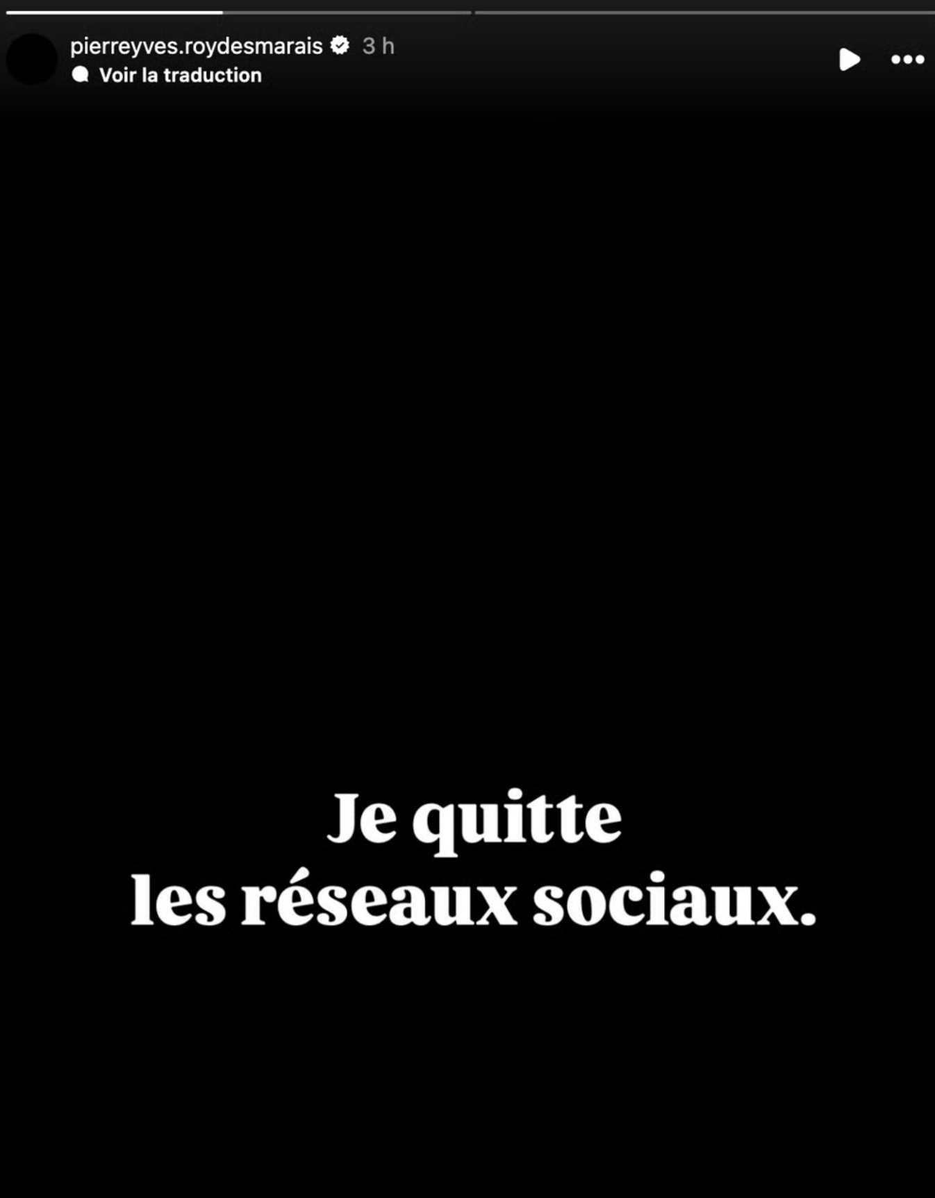 Capture decran le 2025 05 20 a 15.50.38 L’humoriste Pierre-Yves Roy-Desmarais annonce son retrait des réseaux sociaux