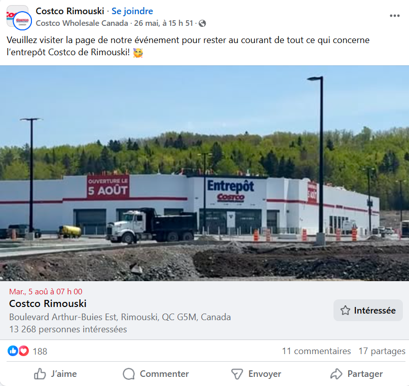 C’est confirmé : le nouveau Costco ouvrira ses portes au Québec le 5 août 2025 2 C’est confirmé : le nouveau Costco ouvrira ses portes au Québec le 5 août 2025 Capture decran 2025 06 22 231833 C’est confirmé : le nouveau Costco ouvrira ses portes au Québec le 5 août 2025