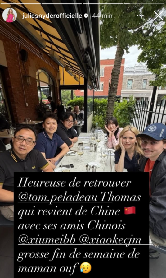 Julie Snyder partage de rares photos de son fils Thomas à son retour de Chine 3 Julie Snyder partage de rares photos de son fils Thomas à son retour de Chine Capture decran 2025 06 30 054400 1 Julie Snyder partage de rares photos de son fils Thomas à son retour de Chine