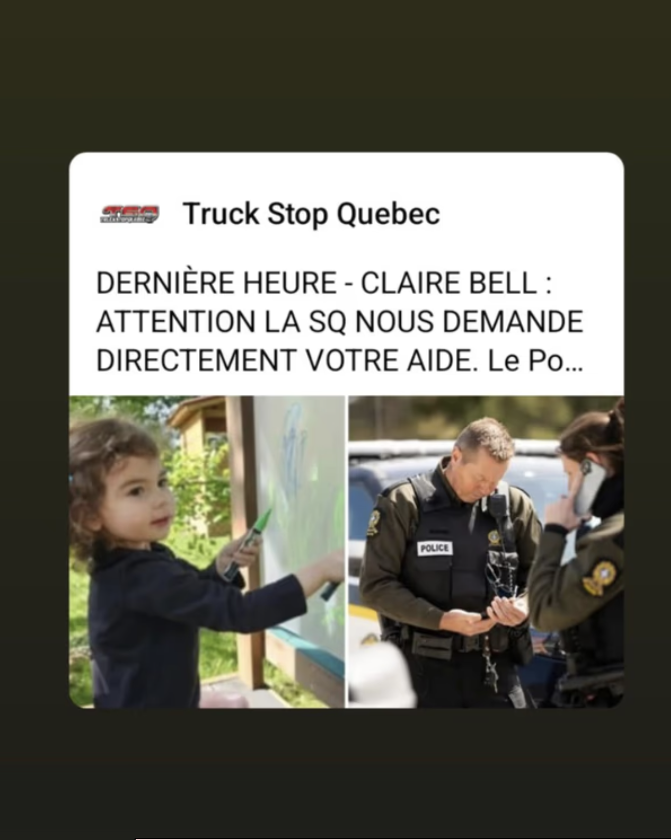 Disparition de Claire Bell : son père sort du silence sur les réseaux sociaux 3 Disparition de Claire Bell : son père sort du silence sur les réseaux sociaux Capture decran le 2025 06 18 a 08.59.51 Disparition de Claire Bell : son père sort du silence sur les réseaux sociaux