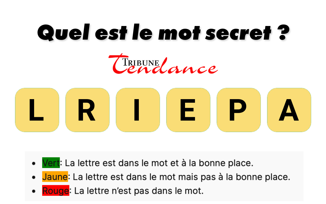 Défiez votre esprit: Mot de 6 lettres en 120s! 1 Défiez votre esprit: Mot de 6 lettres en 120s! game virale image plaire 1 Défiez votre esprit: Mot de 6 lettres en 120s!
