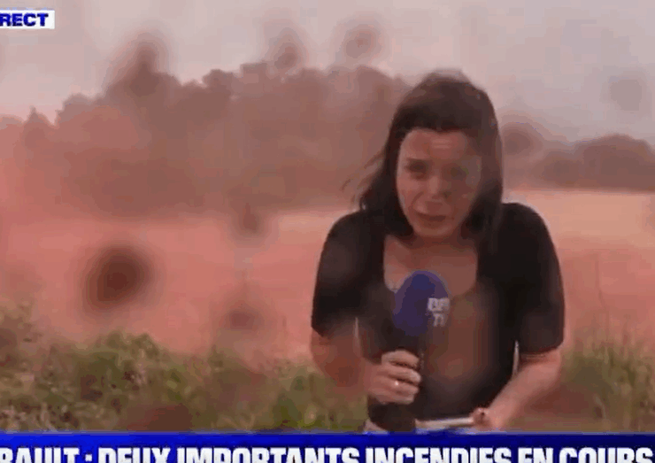 Capture decran 2025 07 07 083804 Incendies dans l’Hérault : une journaliste de BFMTV se fait sévèrement rappeler à l’ordre par les pompiers en plein direct