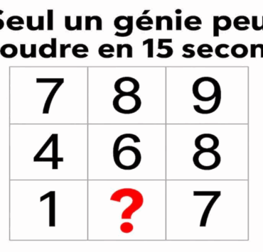 Ce test semble simple… mais 9 personnes sur 10 tombent dans le piège : saurez-vous deviner le chiffre manquant ? 3 Ce test semble simple… mais 9 personnes sur 10 tombent dans le piège : saurez-vous deviner le chiffre manquant ? Capture decran 2025 08 01 023547 Ce test semble simple… mais 9 personnes sur 10 tombent dans le piège : saurez-vous deviner le chiffre manquant ?