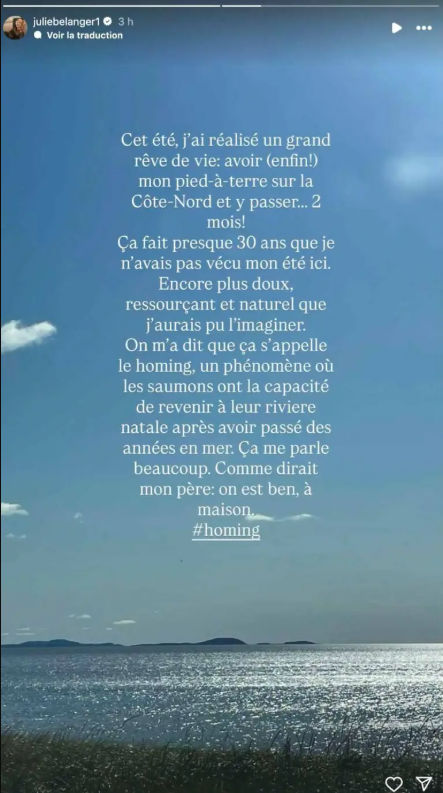 Julie Bélanger réalise enfin l’un des plus grands rêves de sa vie : un retour touchant aux sources 2 Julie Bélanger réalise enfin l’un des plus grands rêves de sa vie : un retour touchant aux sources Capture decran 2025 08 01 042217 Julie Bélanger réalise enfin l’un des plus grands rêves de sa vie : un retour touchant aux sources
