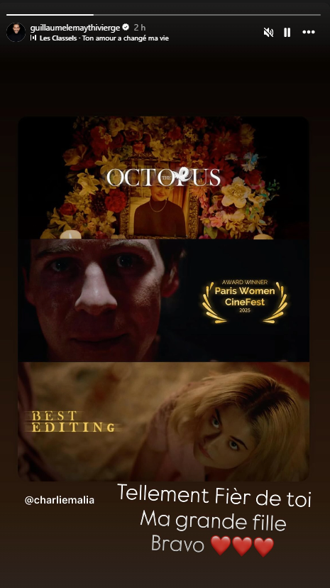 Capture decran 2025 08 10 161217 Guillaume Lemay-Thivierge félicite sa fille après une annonce marquante