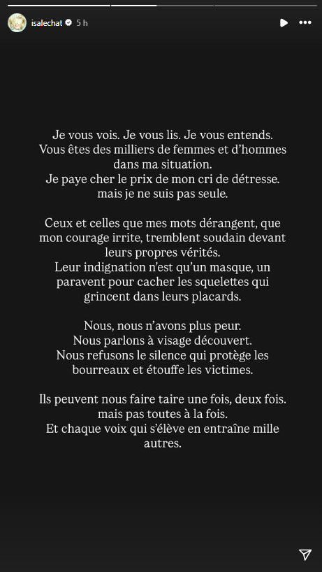 Insultée en ligne après avoir dénoncé son ex, Isabelle Desjardins riposte avec un puissant message 2 Insultée en ligne après avoir dénoncé son ex, Isabelle Desjardins riposte avec un puissant message Capture decran 2025 08 12 195353 Insultée en ligne après avoir dénoncé son ex, Isabelle Desjardins riposte avec un puissant message