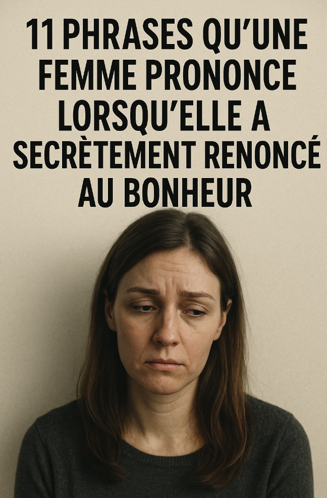 11 phrases qui trahissent qu’une femme a secrètement renoncé au bonheur 2 11 phrases qui trahissent qu’une femme a secrètement renoncé au bonheur Capture decran 2025 08 15 073531 11 phrases qui trahissent qu’une femme a secrètement renoncé au bonheur