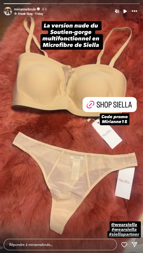 Capture decran 2025 08 15 204739 Mirianne Brûlé enflamme les réseaux avec ses photos en lingerie