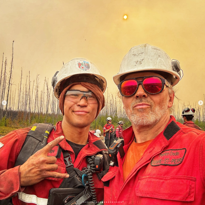 Capture decran 2025 08 16 104746 Patrice Godin en pleine action : voyez les images saisissantes de son combat contre les flammes