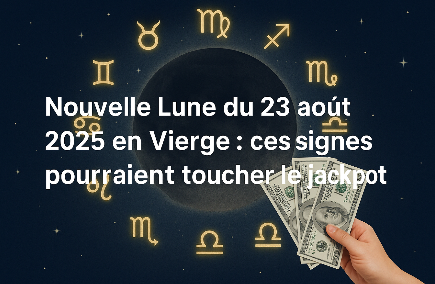 Capture decran 2025 08 19 044946 1 Nouvelle Lune du 23 août 2025 en Vierge : ces signes pourraient toucher le jackpot