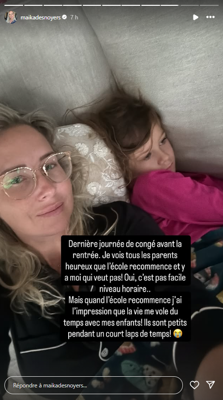 Capture decran 2025 08 28 145718 Maïka Desnoyers se confie : « La rentrée me brise un peu le cœur »