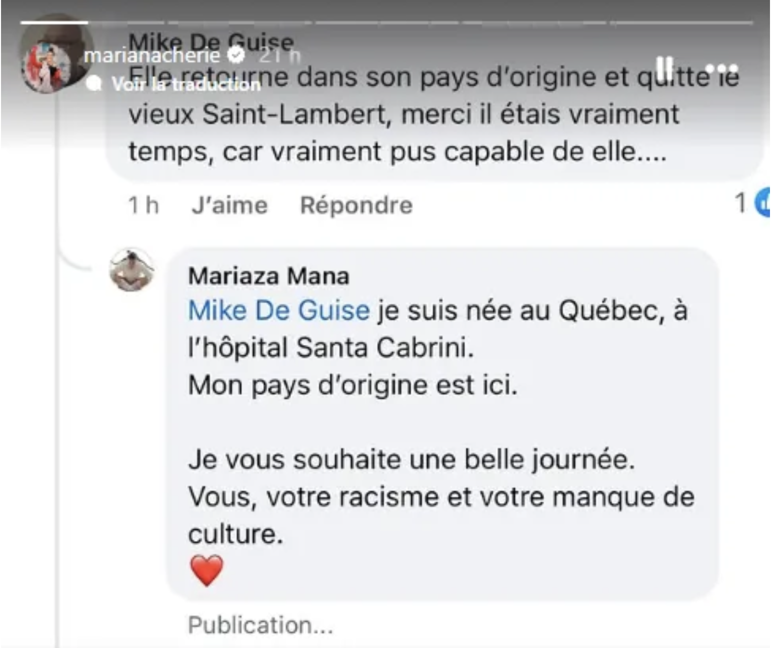 Capture decran le 2025 08 15 a 12.08.31 Mariana Mazza répond avec brio à un commentaire déplacé