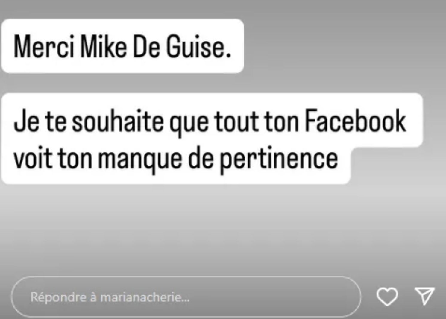 Capture decran le 2025 08 15 a 12.26.20 Mariana Mazza répond avec brio à un commentaire déplacé