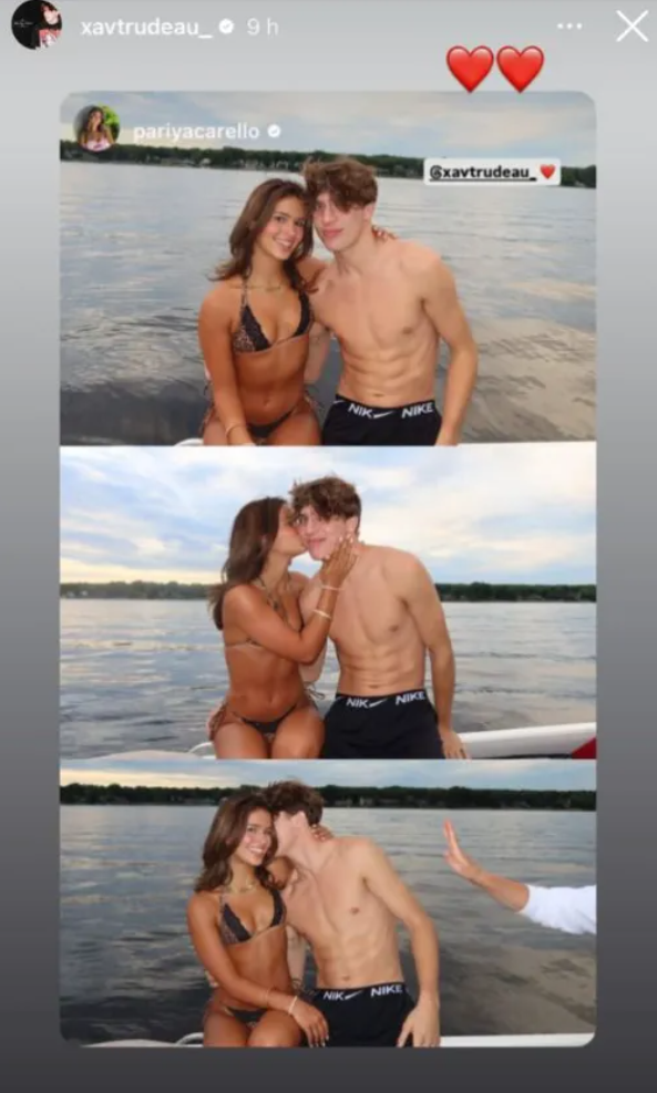 Le fils de Justin Trudeau n’est plus un cœur à prendre: Xavier s’affiche en couple avec Pariya Carello! 2 Le fils de Justin Trudeau n’est plus un cœur à prendre: Xavier s’affiche en couple avec Pariya Carello! Capture decran 2025 09 01 052516 Le fils de Justin Trudeau n’est plus un cœur à prendre: Xavier s’affiche en couple avec Pariya Carello!