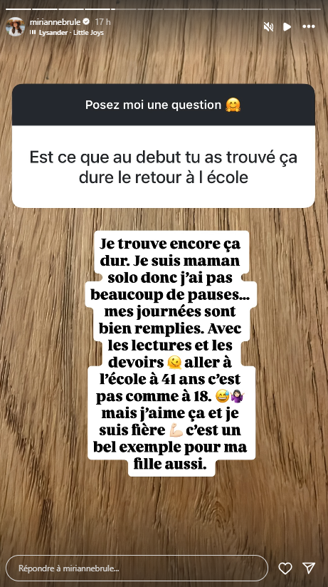« C’est encore dur… » : Mirianne Brûlé se confie à 100% sur sa nouvelle vie d’étudiante 7 « C’est encore dur… » : Mirianne Brûlé se confie à 100% sur sa nouvelle vie d’étudiante Capture decran 2025 09 26 115643 « C’est encore dur… » : Mirianne Brûlé se confie à 100% sur sa nouvelle vie d’étudiante