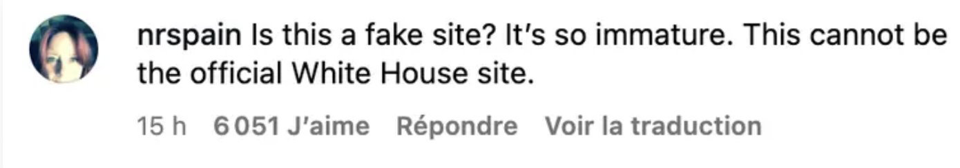 La Maison-Blanche fait scandale avec une publication jugée troublante 4 La Maison-Blanche fait scandale avec une publication jugée troublante Capture decran le 2025 09 09 a 13.29.02 La Maison-Blanche fait scandale avec une publication jugée troublante