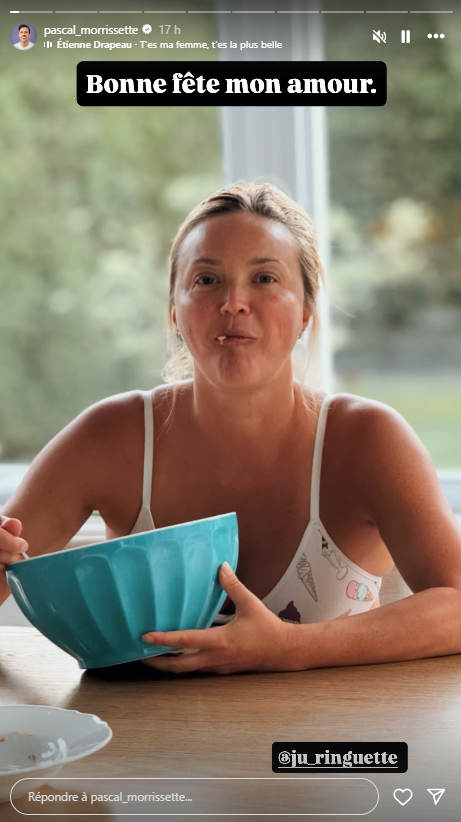 Capture decran 2025 10 02 053704 Julie Ringuette se confie pour ses 43 ans… et Pascal Morrissette sort des photos cocasses