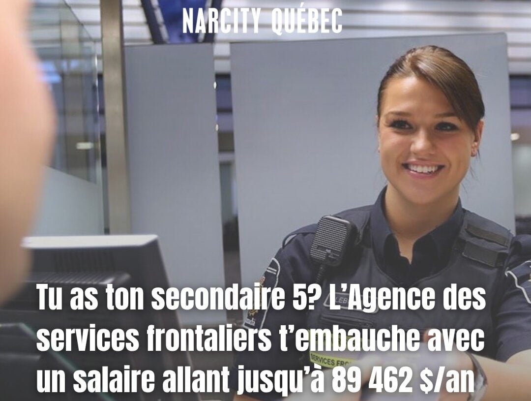 L’Agence des services frontaliers du Canada embauche avec un diplôme de secondaire 5 — et ça peut rapporter jusqu’à 89 462 $ par an 1 L’Agence des services frontaliers du Canada embauche avec un diplôme de secondaire 5 — et ça peut rapporter jusqu’à 89 462 $ par an 572488519 1146561620922391 4992267226766867 n e1762019798860 L’Agence des services frontaliers du Canada embauche avec un diplôme de secondaire 5 — et ça peut rapporter jusqu’à 89 462 $ par an
