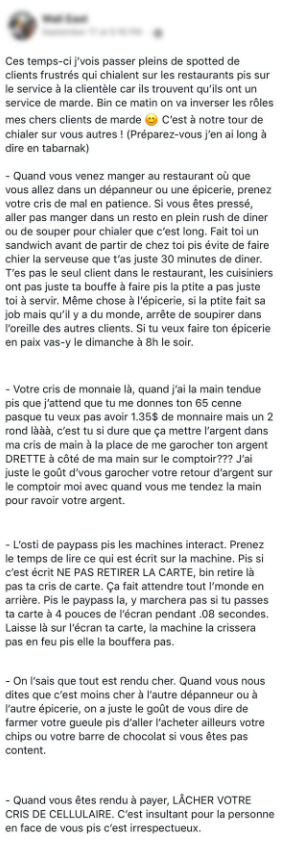 Capture decran 2025 11 23 180707 Un employé de service à la clientèle au Québec pète les plombs et expose ce que vivent vraiment les travailleurs