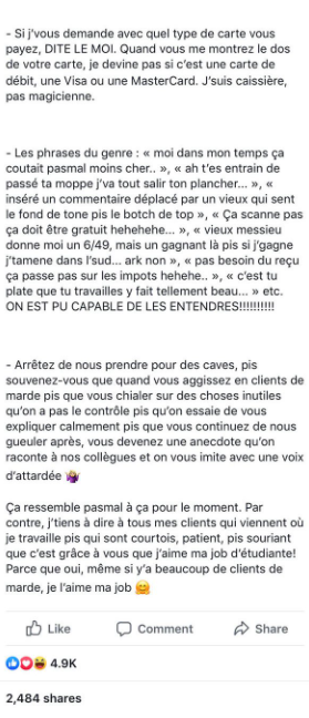 Un employé de service à la clientèle au Québec pète les plombs et expose ce que vivent vraiment les travailleurs 4 Un employé de service à la clientèle au Québec pète les plombs et expose ce que vivent vraiment les travailleurs Capture decran 2025 11 23 180814 Un employé de service à la clientèle au Québec pète les plombs et expose ce que vivent vraiment les travailleurs