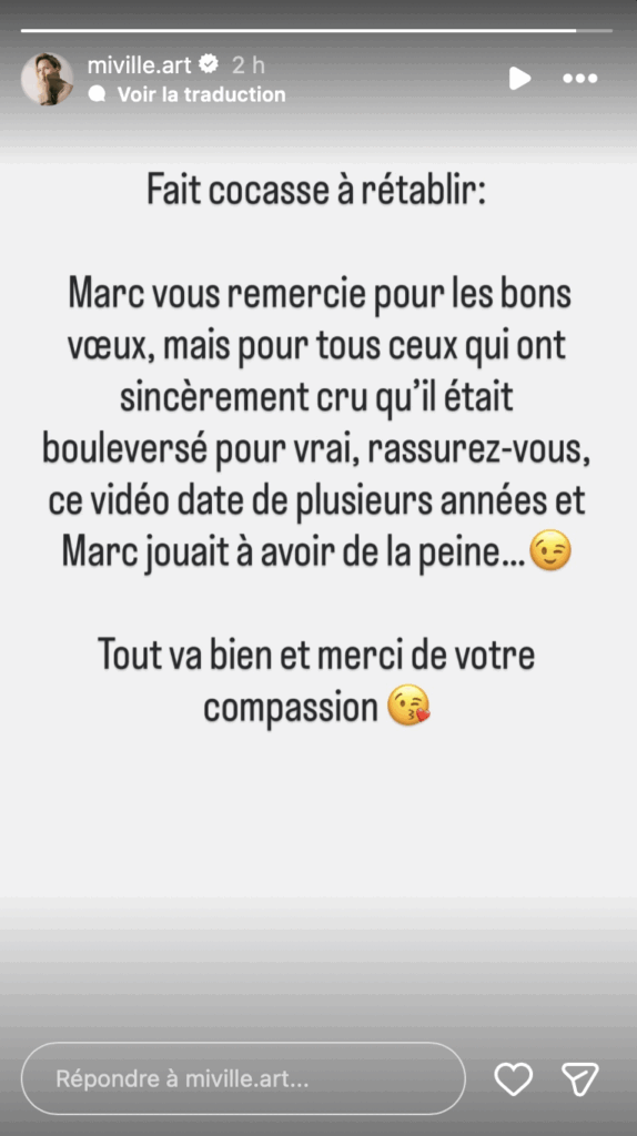Vidéo touchante : Marc Labrèche en larmes face à l’amour de sa blonde 3 Vidéo touchante : Marc Labrèche en larmes face à l’amour de sa blonde Capture decran le 2025 11 21 a 14.55.24 Vidéo touchante : Marc Labrèche en larmes face à l’amour de sa blonde