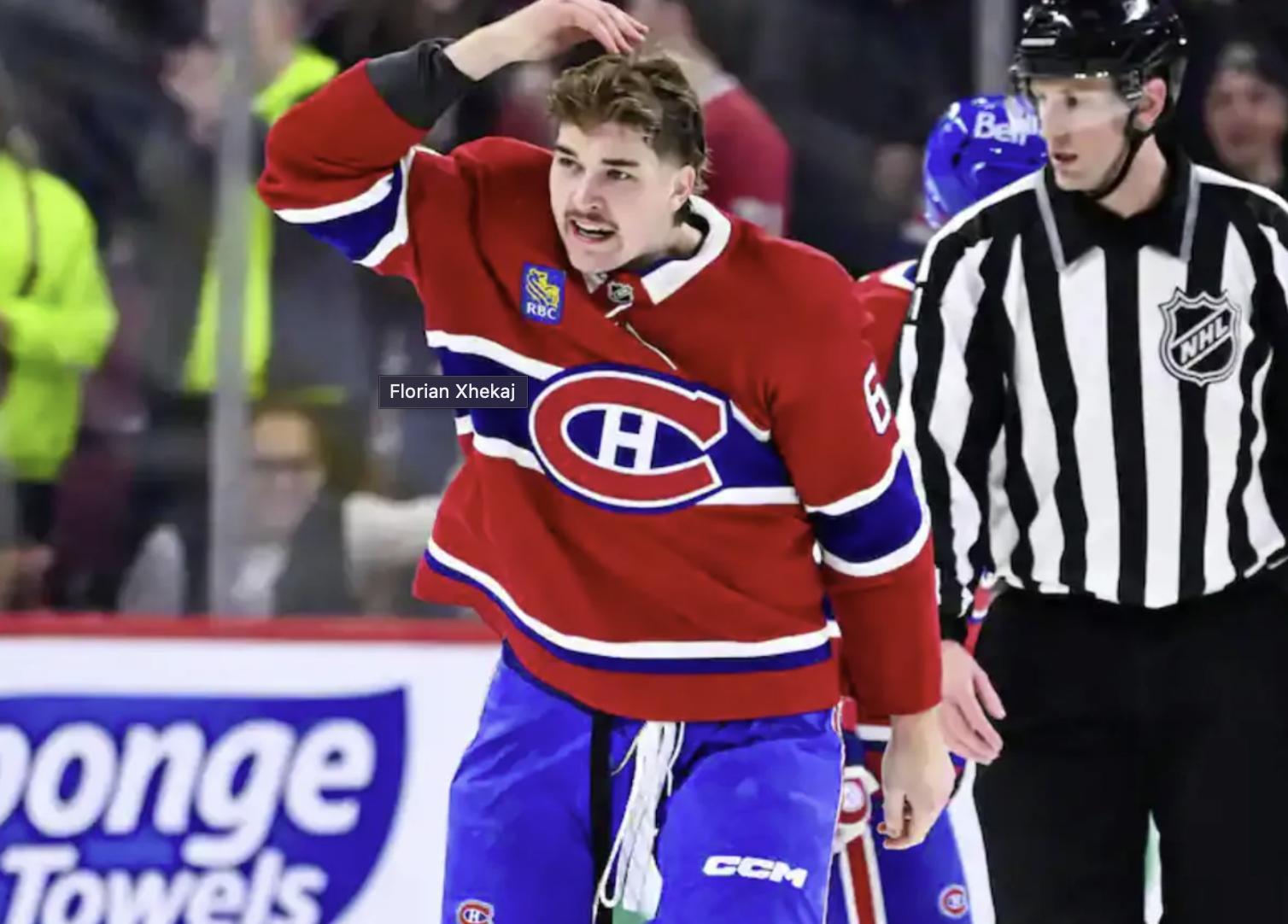 Capture decran le 2025 11 23 a 12.30.36 Florian Xhekaj a perdu un objet précieux de familleaprès son premier match dans la LNH