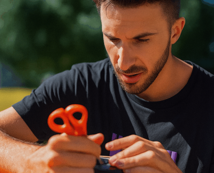 Travail en plein air avec des ciseaux e1763592970445 Une vidéo virale révèle à quel point certains cadenas sont faciles à contourner — et les réactions font exploser Instagram