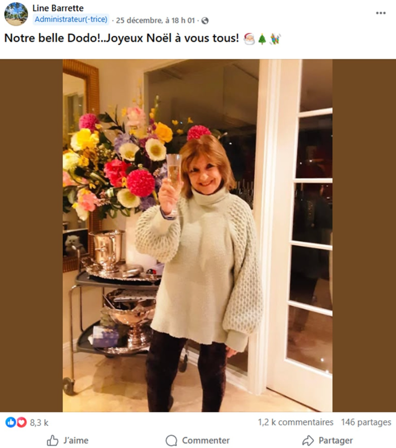 Capture decran 2025 12 28 150602 Cette photo de Dominique Michel &agrave; No&euml;l provoque une vague de r&eacute;actions