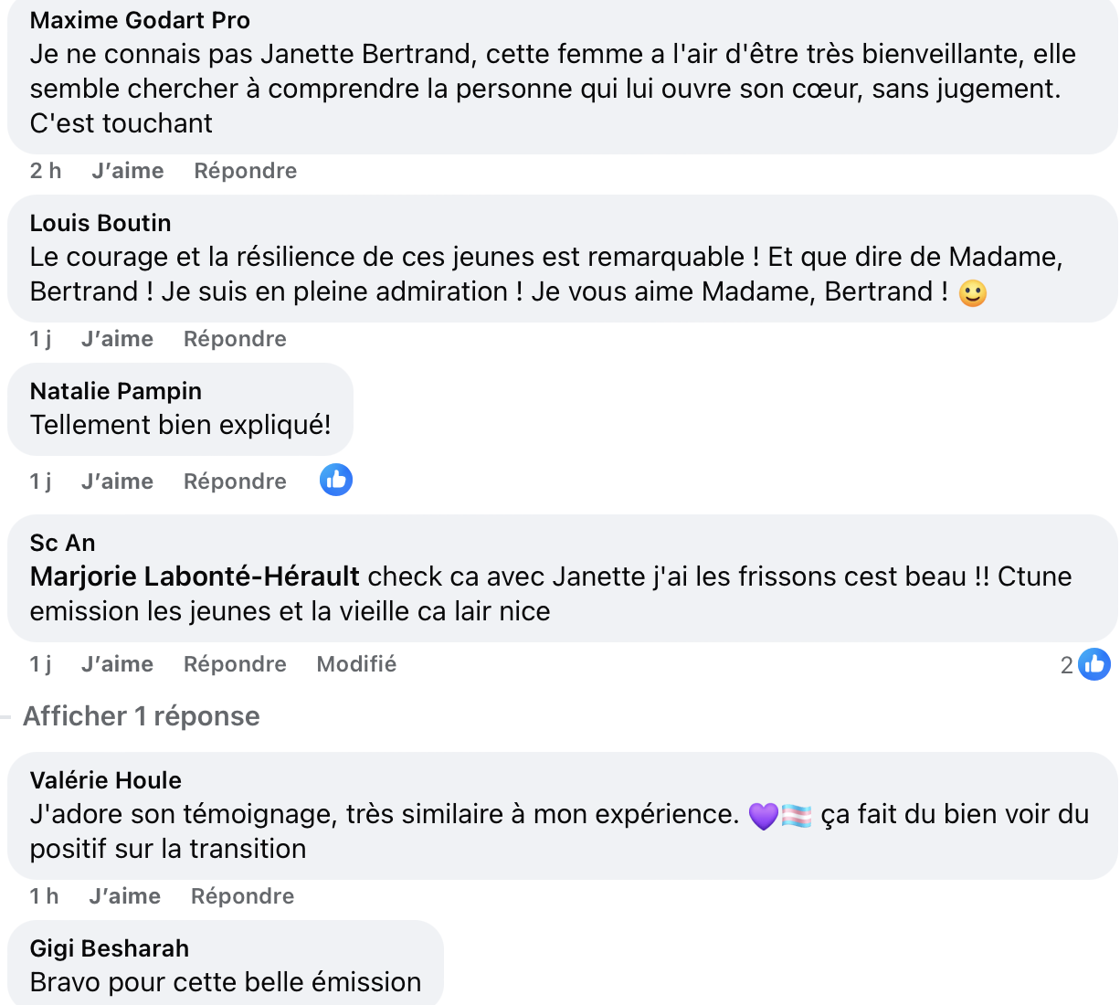 Capture decran le 2025 12 08 a 11.14.45 L’émission spéciale de Janette Bertrand soulève de nombreuses réactions