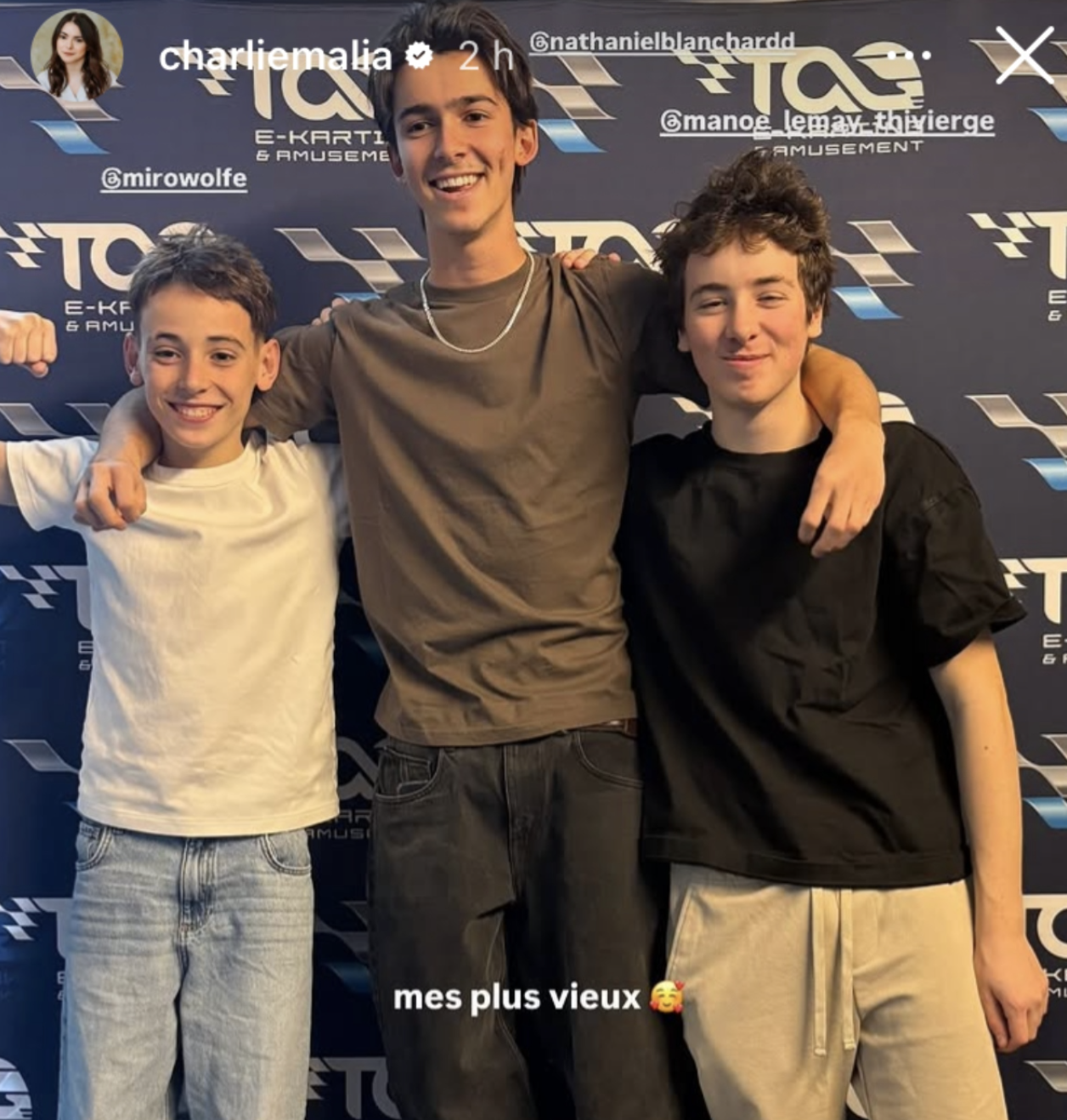 Capture decran le 2025 12 24 a 09.27.47 La fille de Guillaume Lemay-Thivierge publie un clich&eacute; rare de ses demi-fr&egrave;res, qui ont beaucoup grandi