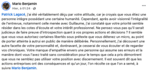 Capture le 2025 12 20 a 15.32.08 Patrick Lagac&eacute; Accus&eacute; de Manque d&rsquo;Humanit&eacute; : Les Commentaires en Col&egrave;re Pleurent Justice sur Facebook