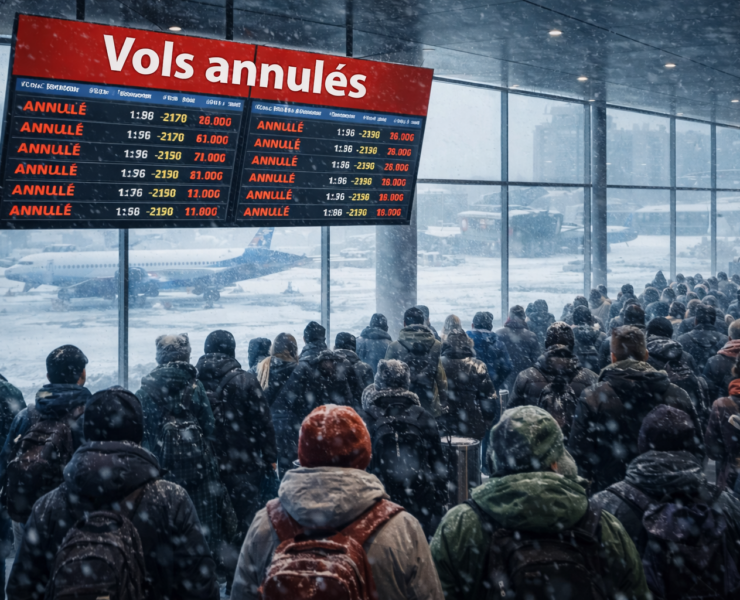 ChatGPT Image 30 dec. 2025 04 25 26 Chaos &agrave; l'a&eacute;roport Trudeau : La m&eacute;t&eacute;o frappe fort et laisse des voyageurs en d&eacute;tresse