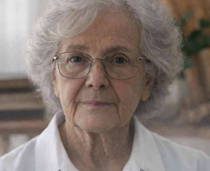 Portrait dune femme agee pensante Ils Sont Arriv&eacute;s Sourire aux L&egrave;vres... Mais Pourquoi Ont-Ils Fui le D&eacute;jeuner ?",