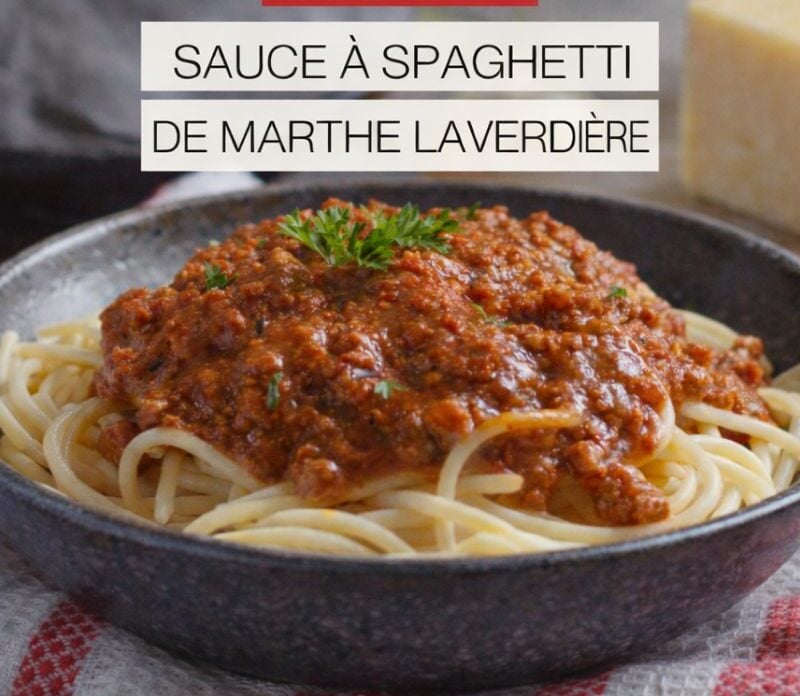 saucemarthe e1765924818791 Marthe Laverdi&egrave;re d&eacute;voile la recette secr&egrave;te de sa sauce &agrave; spaghetti