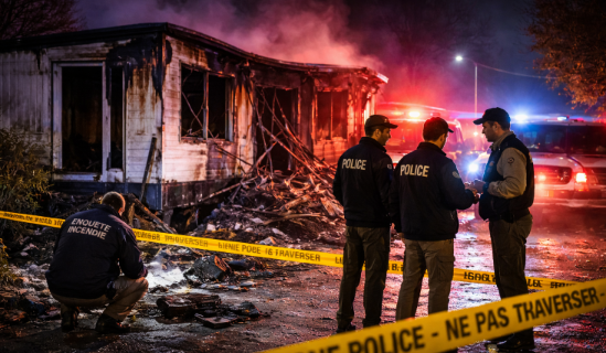 Capture decran 2026 01 15 192233 Maison mobile lourdement endommag&eacute;e : un incendie nocturne soul&egrave;ve des questions