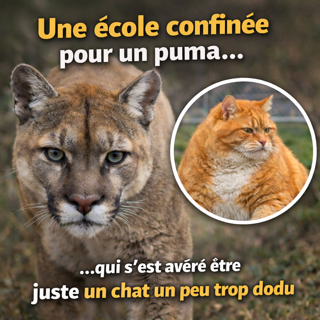 ChatGPT Image 1 janv. 2026 12 46 35 Une &eacute;cole confin&eacute;e pour un puma&hellip;qui s&rsquo;est av&eacute;r&eacute; &ecirc;tre juste un chat un peu trop dodu