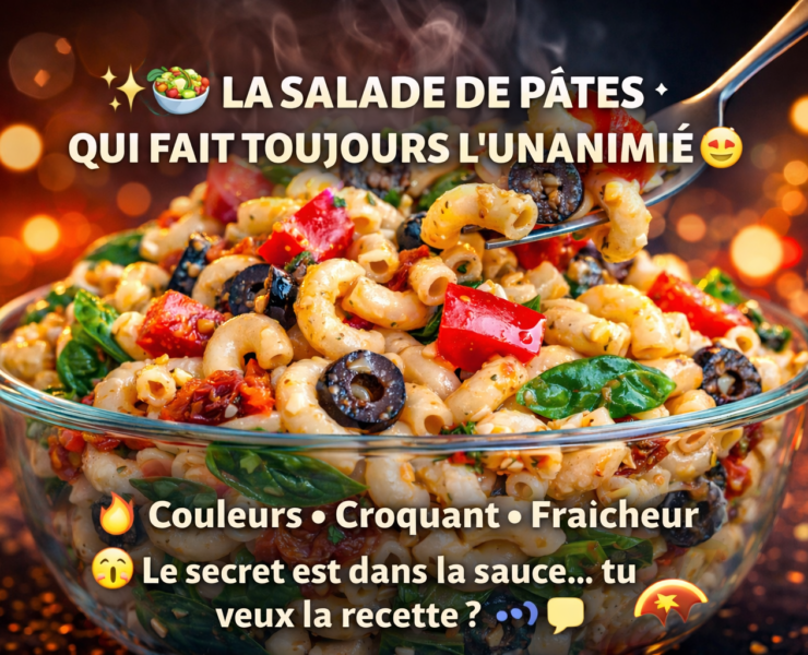 ChatGPT Image 13 janv. 2026 a 04 51 56 Cette salade de p&acirc;tes dispara&icirc;t en un clin d'&oelig;il... et tout le monde en redemande !