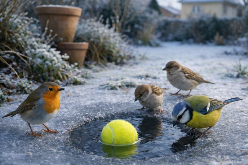 ballet Cette simple balle de tennis peut aider les oiseaux &agrave; survivre en hiver