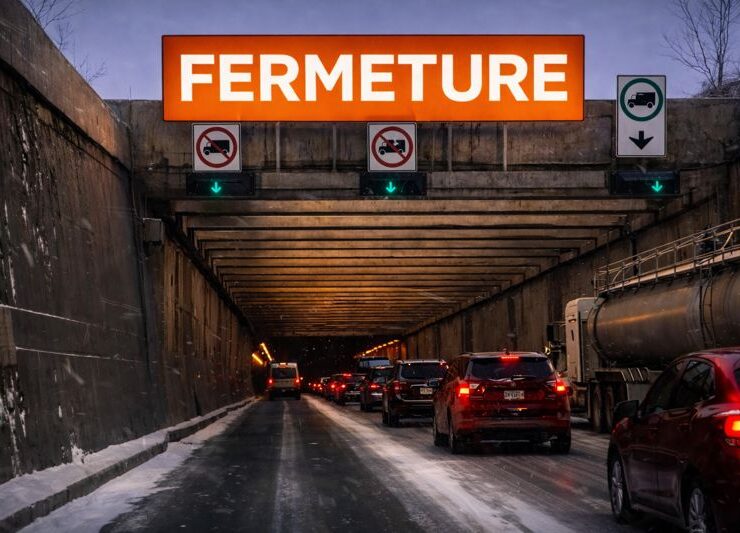 louishy Encore une nuit compliqu&eacute;e : le tunnel Louis-Hippolyte-La Fontaine ferme compl&egrave;tement