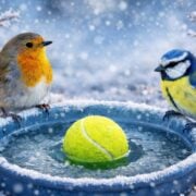oiseaux e1767832307412 Cette simple balle de tennis peut aider les oiseaux &agrave; survivre en hiver